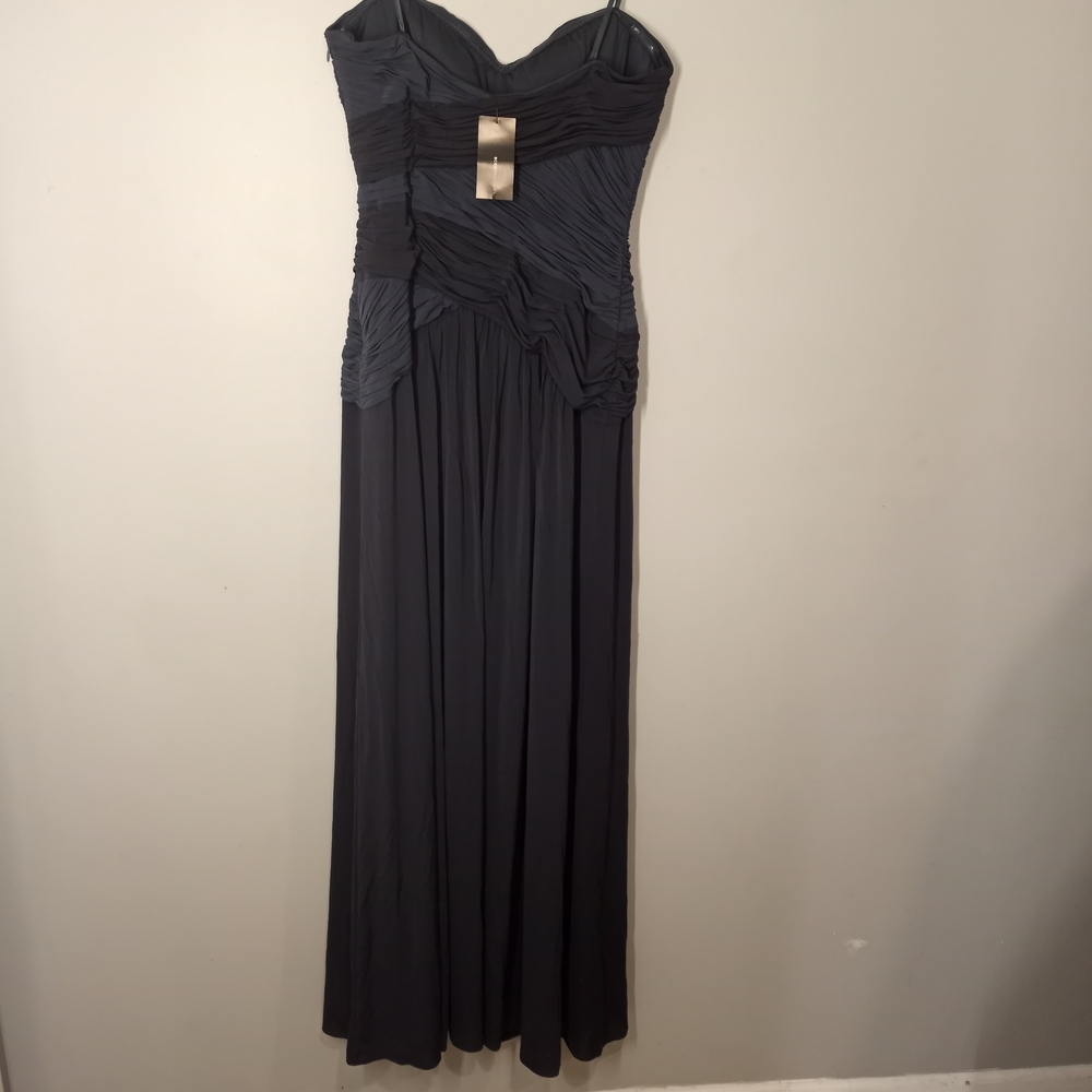 BCBG Maxazria Women's  Mermaid Navy Black Elegant Maxi Dress Large NWT - Picture 13 of 16